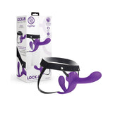 Lock-In Dual-Ended Vibrating Strap-On & Harness Set