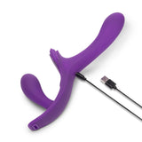 Lock-In Dual-Ended Vibrating Strap-On & Harness Set