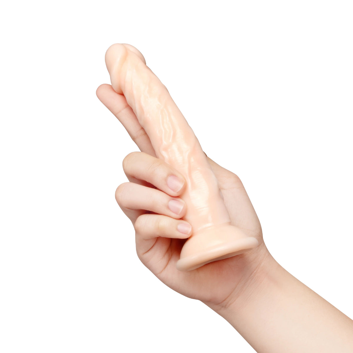 Together Tones 6.75-Inch Realistic Curved Strap-On Dildo