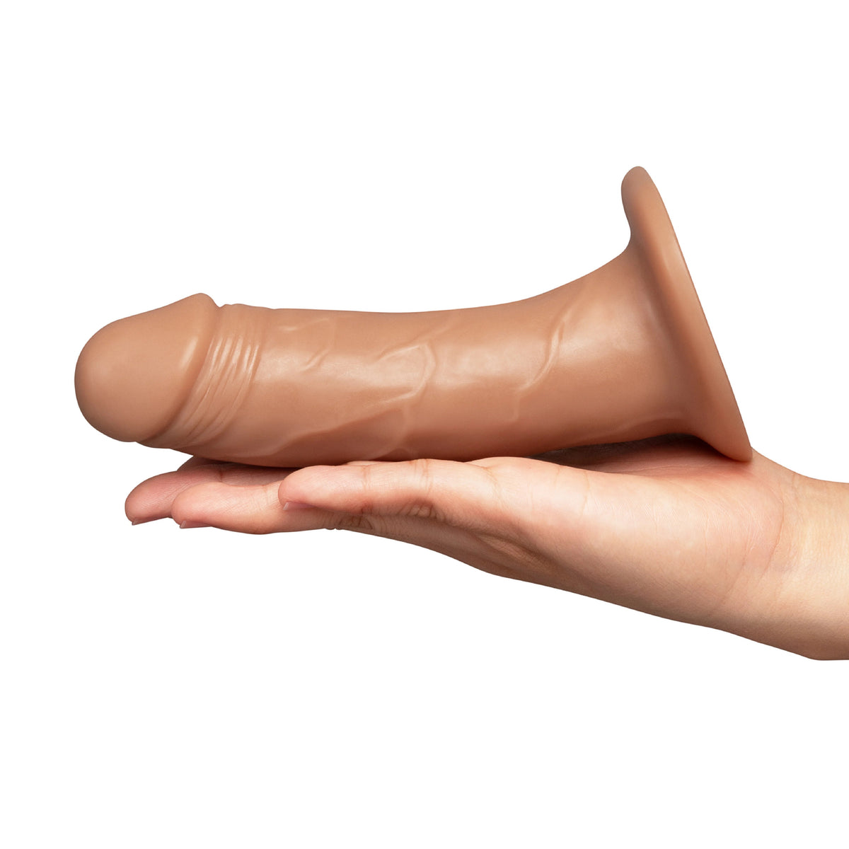 Together Tones 6.5-Inch Realistic Girthy Strap-On Dildo with Flared Suction Base