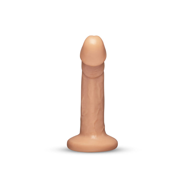Together Tones 8-Inch Realistic Curved Strap-On Dildo with Flared Suction Base
