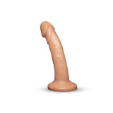 Together Tones 8-Inch Realistic Curved Strap-On Dildo with Flared Suction Base