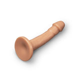 Together Tones 8-Inch Realistic Curved Strap-On Dildo with Flared Suction Base