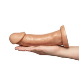 Together Tones 9-Inch Realistic Girthy Strap-On Dildo with Flared Suction Base