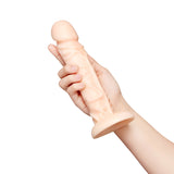 8.25-Inch Realistic Strap-On Dildo with Flared Suction Base