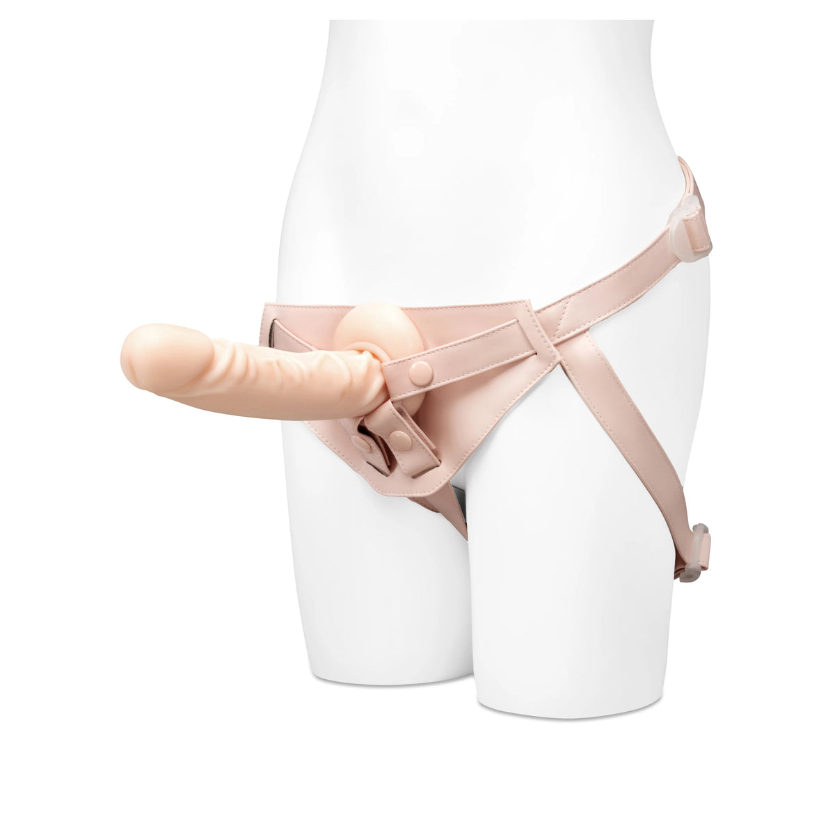 8.25-Inch Realistic Strap-On Dildo with Flared Suction Base