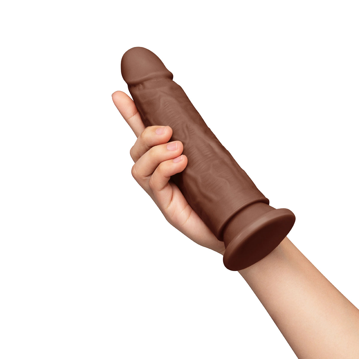 7.75-Inch Realistic Girthy Strap-On Dildo with Flared Suction Base