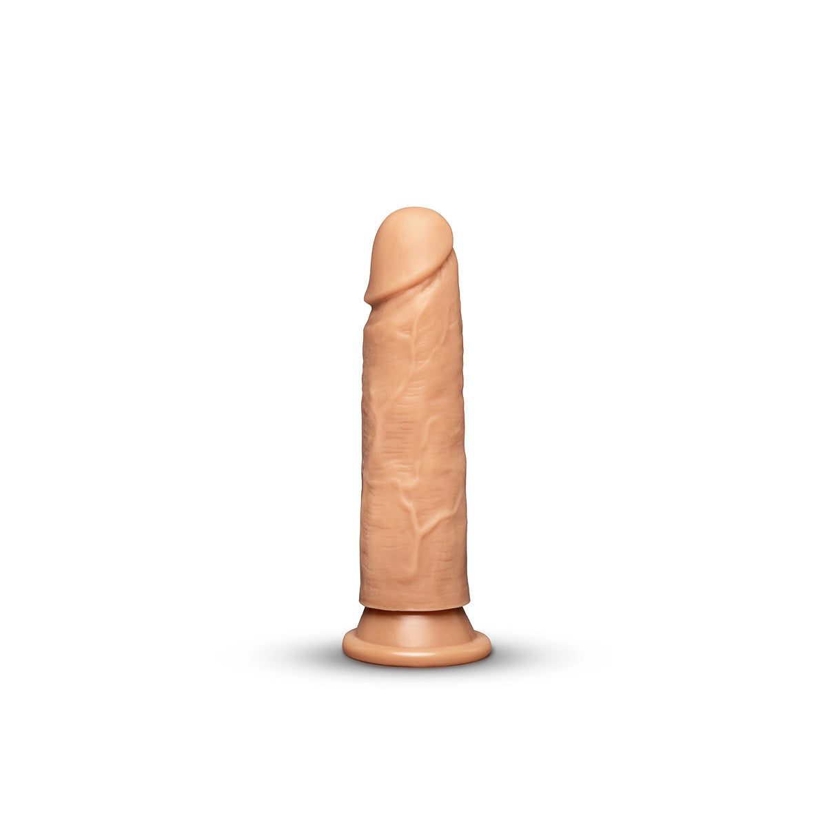 7.75-Inch Realistic Girthy Strap-On Dildo with Flared Suction Base