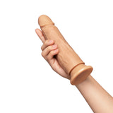 7.75-Inch Realistic Girthy Strap-On Dildo with Flared Suction Base