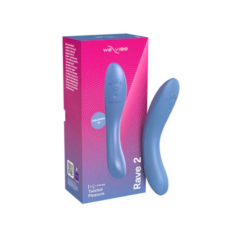 Discover the We-Vibe Rave 2 G-Spot Vibrator with dual stimulation, 10 vibration modes, app control, adjustable design, and body-safe silicone.