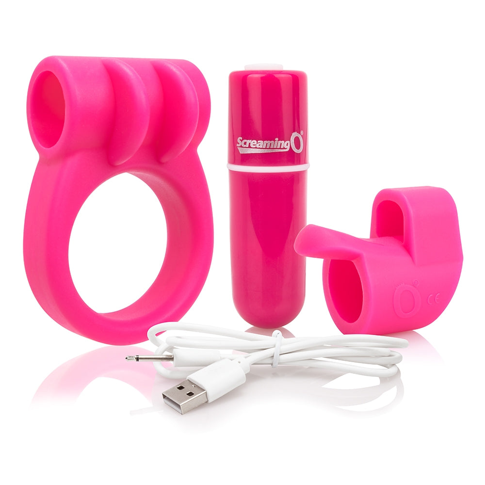 COMBO Rechargeable Better Sex Kit - SCREAMING O Screaming O - Boutique Séduction