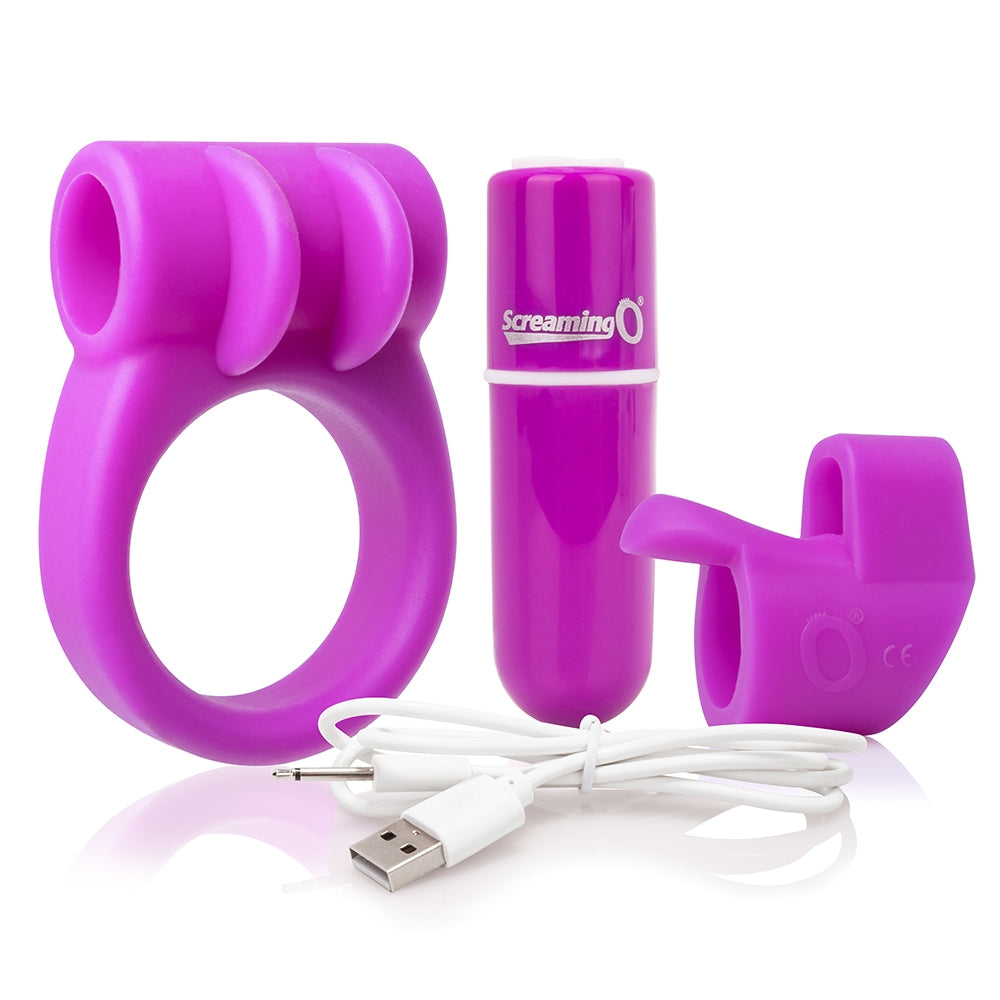 COMBO Rechargeable Better Sex Kit - SCREAMING O Screaming O - Boutique Séduction