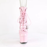 Cage Boots With Straps - 7" Heel - PLEASER - Pink Pleaser Shoes - Boutique Séduction