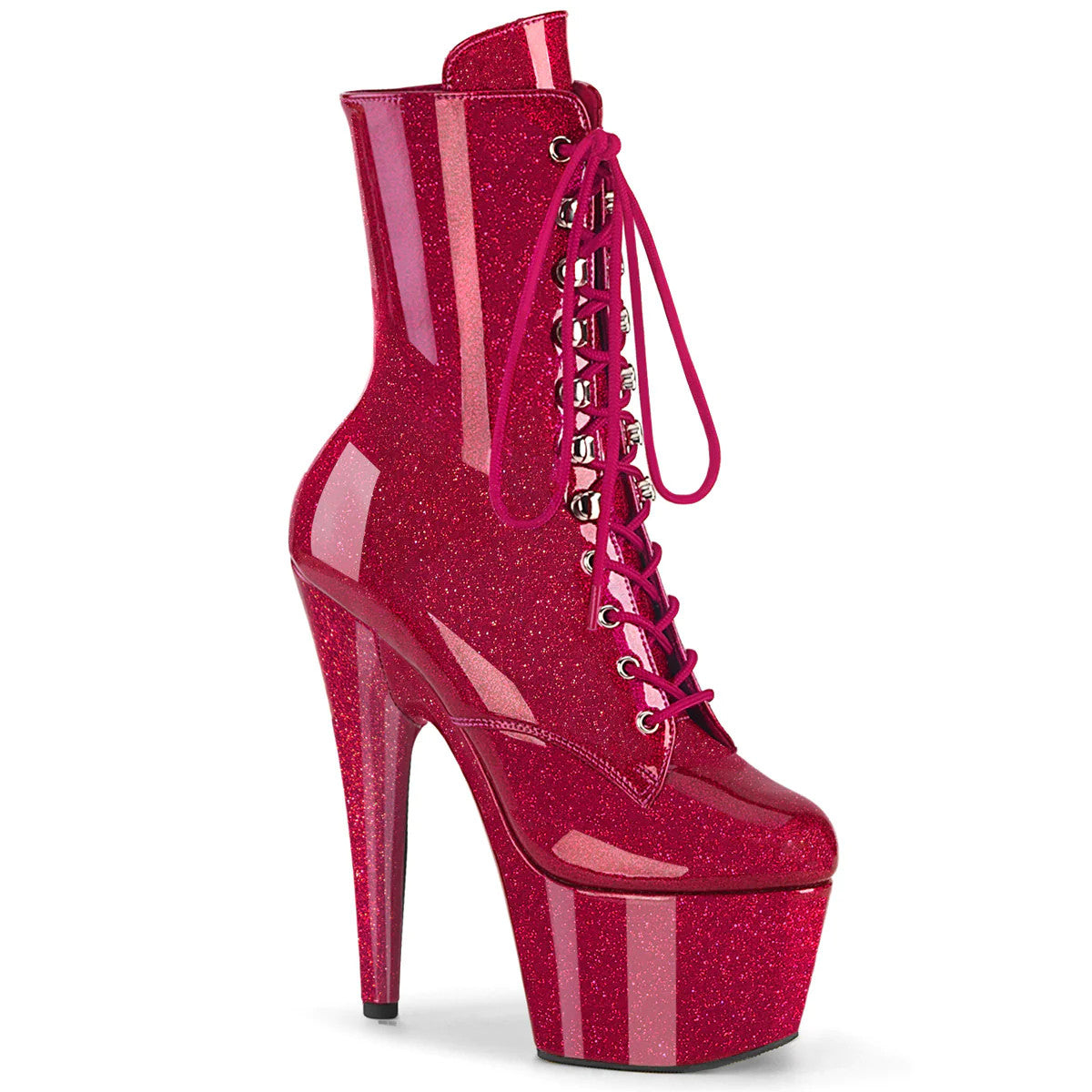 Ankle Boot - 7" Heel - PLEASER - Fuchsia Pleaser Shoes - Boutique Séduction