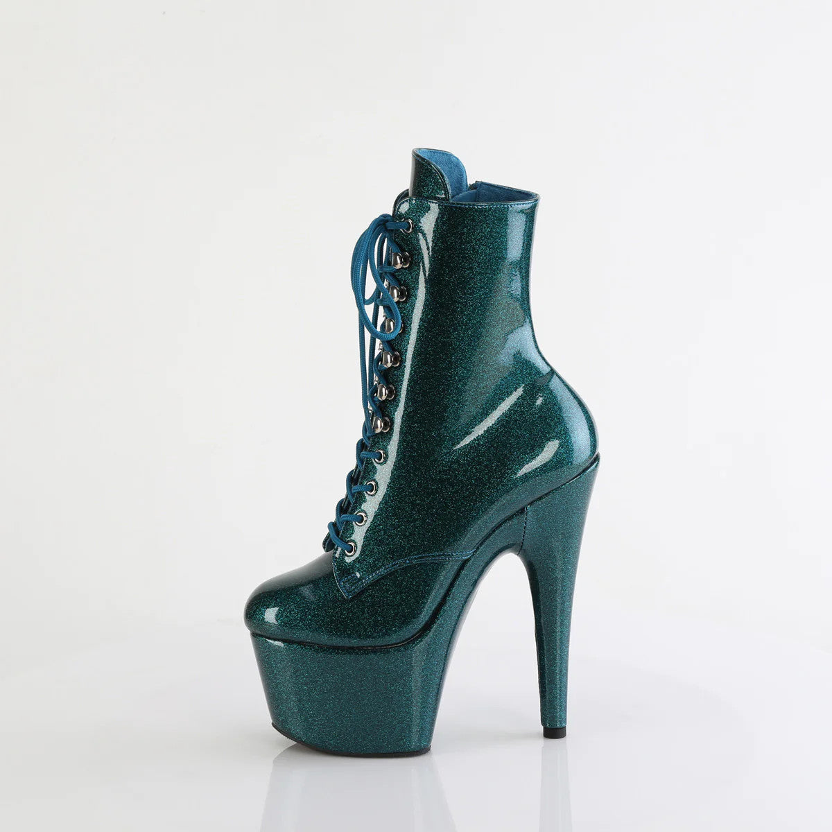 Ankle Boot - 7" Heel - PLEASER - Teal Pleaser Shoes - Boutique Séduction