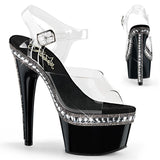 7" (17.8cm) Heel, 2 3/4" (7cm) Platform sandals with rhinestones Pleaser Shoes - Boutique Séduction