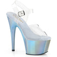 Holographic Sandal 7" Heel - PLEASER - Baby Blue Pleaser Shoes - Boutique Séduction