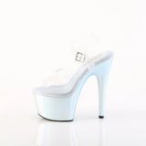 Holographic Sandal 7" Heel - PLEASER - Baby Blue Pleaser Shoes - Boutique Séduction