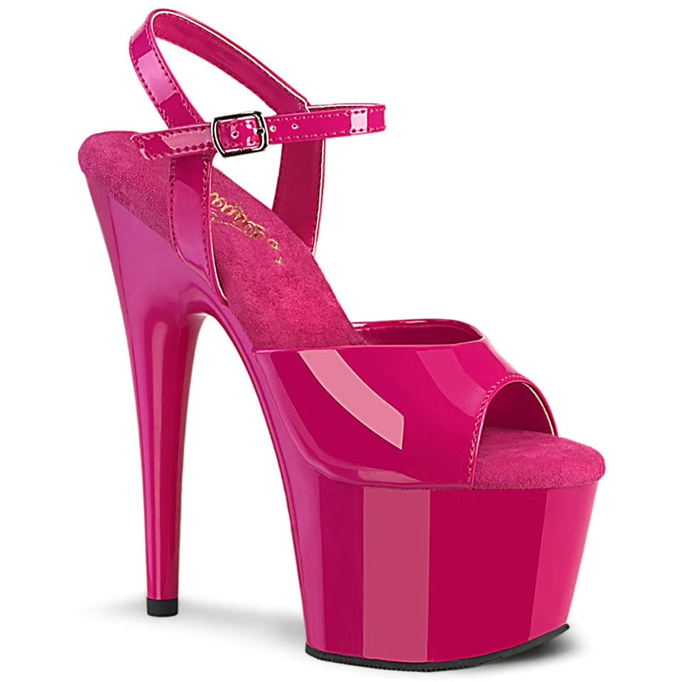 Sandal 7" Stiletto Heel - PLEASER - Hot Pink Pleaser Shoes - Boutique Séduction