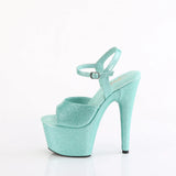 Glittering Sandal 7" Heel - PLEASER - Aqua Pleaser Shoes - Boutique Séduction