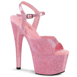 Glittering Sandal 7" Heel - PLEASER - Pink Pleaser Shoes - Boutique Séduction