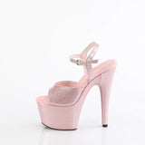 Glittering Sandal 7" Heel - PLEASER - Pink Pleaser Shoes - Boutique Séduction