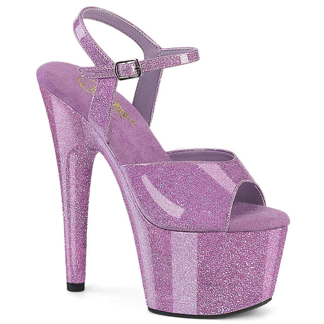 Glittering Sandal 7" Heel - PLEASER - Lilac Pleaser Shoes - Boutique Séduction