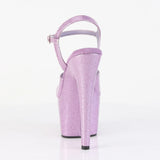 Glittering Sandal 7" Heel - PLEASER - Lilac Pleaser Shoes - Boutique Séduction