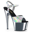 Chrome Platform Holographic Sandal 7" Heel - PLEASER Pleaser Shoes - Boutique Séduction