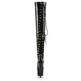 High Boot Back Braided 7" Heel - PLEASER Pleaser Shoes - Boutique Séduction