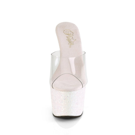 Holographic Glitter Sandal 7" Heel Pleaser Shoes - Boutique Séduction