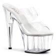 7" (17.8cm) Heel, 2 3/4" (7cm) Platform slide with clear straps Pleaser Shoes - Boutique Séduction