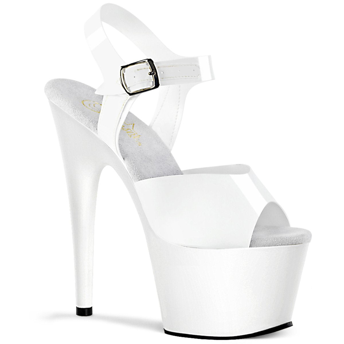 7" (178mm) Heel, 2 3/4" (70mm) Platform supple ankle strap sandal Pleaser Shoes - Boutique Séduction