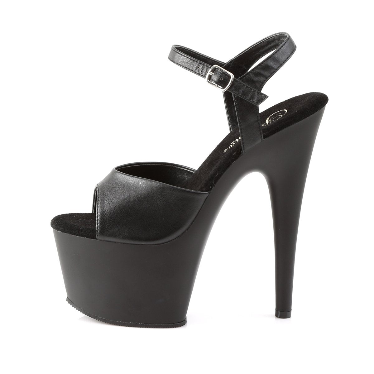 Sandal 7" Heel - PLEASER - Black Pleaser Shoes - Boutique Séduction