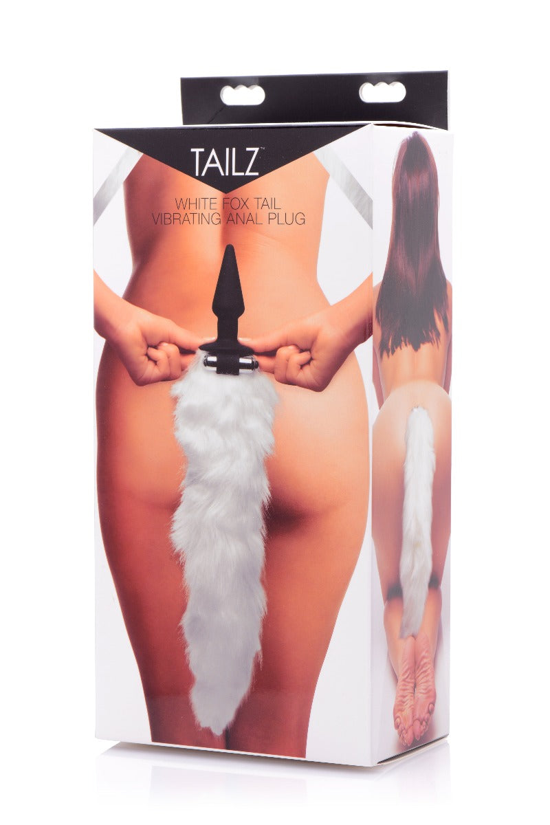 WHITE FOX TAIL Vibrating Anal Plug - TAILZ Tailz - Boutique Séduction