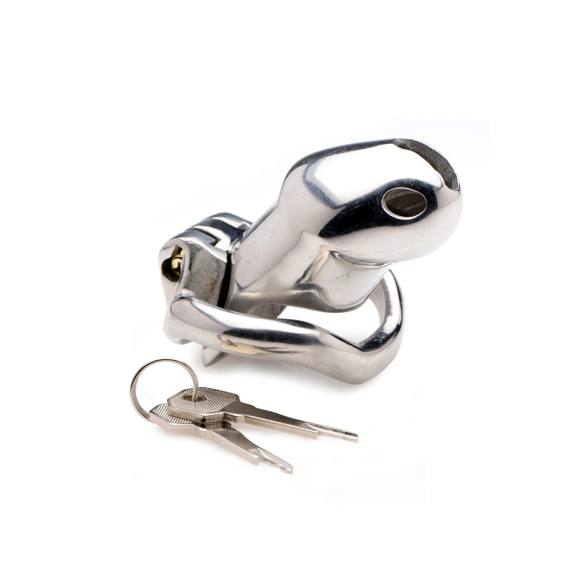 RIKERS-STEEL Locking Chastity Cage - MASTER SERIES Master Series - Boutique Séduction