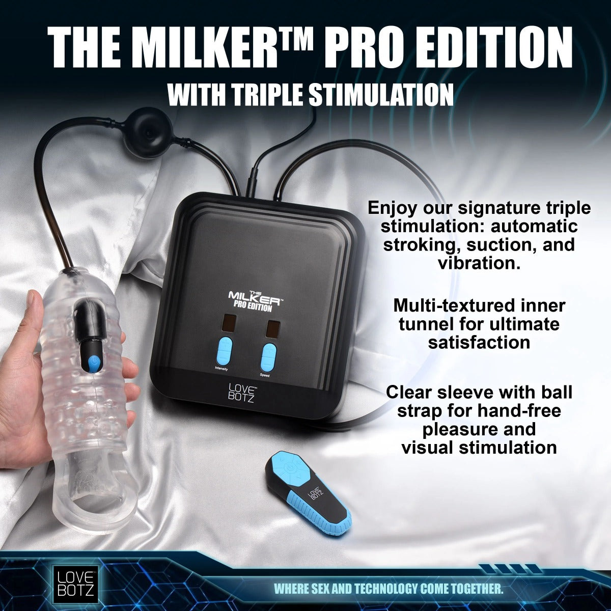 THE MILKER Tripple Stimulation - LOVE BOTZ Love Botz - Boutique Séduction