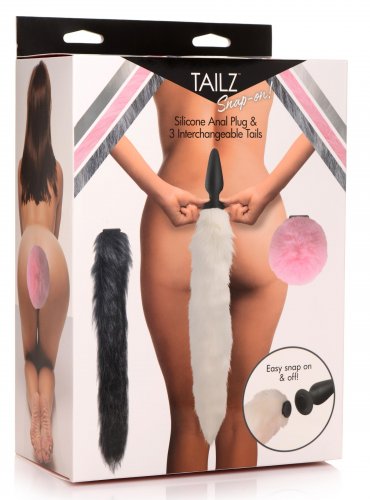 Silicone Anal Plug & 3 Interchangeable Tails - TAILZ Tailz - Boutique Séduction