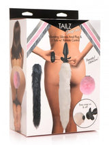 Vibrating Silicone Anal Plug & 3 Tails With Remote Control - TAILZ Tailz - Boutique Séduction