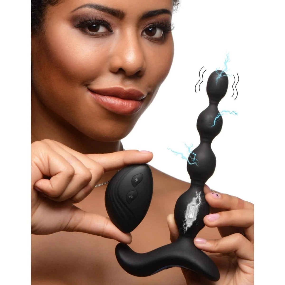 SHOCK-BEADS E-Stim & Vibrating with Remote - ZEUS Zeus - Boutique Séduction