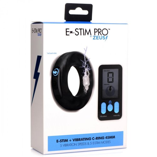 E-STIM PRO Vibrating C Ring 45mm - ZEUS Zeus - Boutique Séduction