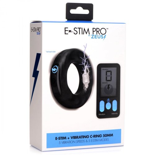 E-Stim + Vibrating C Ring 50mm - ZEUS Zeus - Boutique Séduction