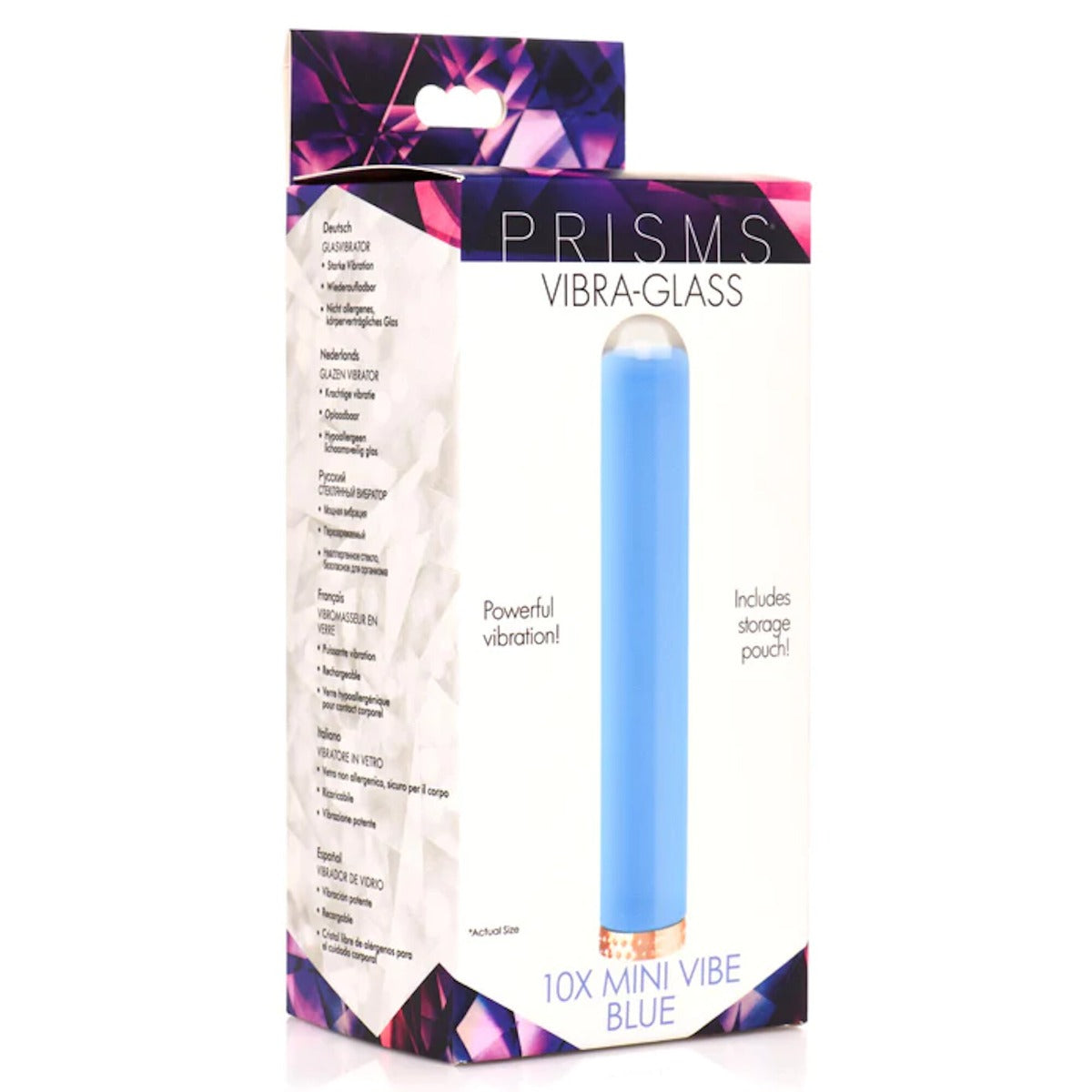 VIBRA-GLASS 10X Mini Vibe Blue - PRISMS Prisms - Boutique Séduction