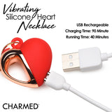 10X Vibrating Silicone Heart Necklace - CHARMED Charmed - Boutique Séduction