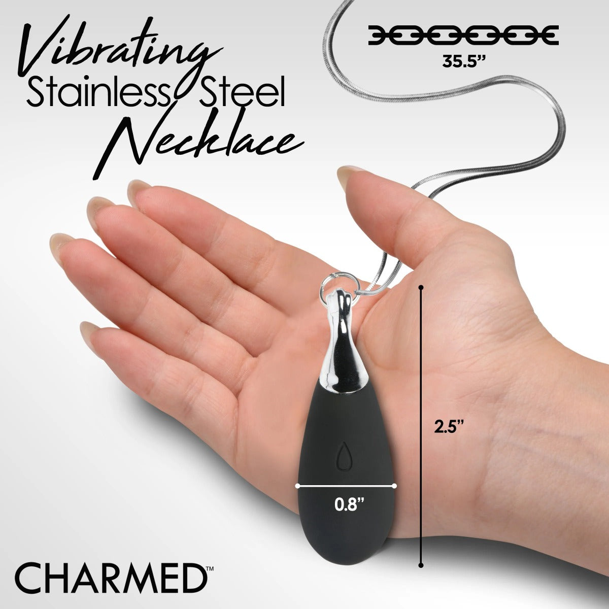 10X Vibrating Silicone Teardrop Necklace - CHARMED Charmed - Boutique Séduction