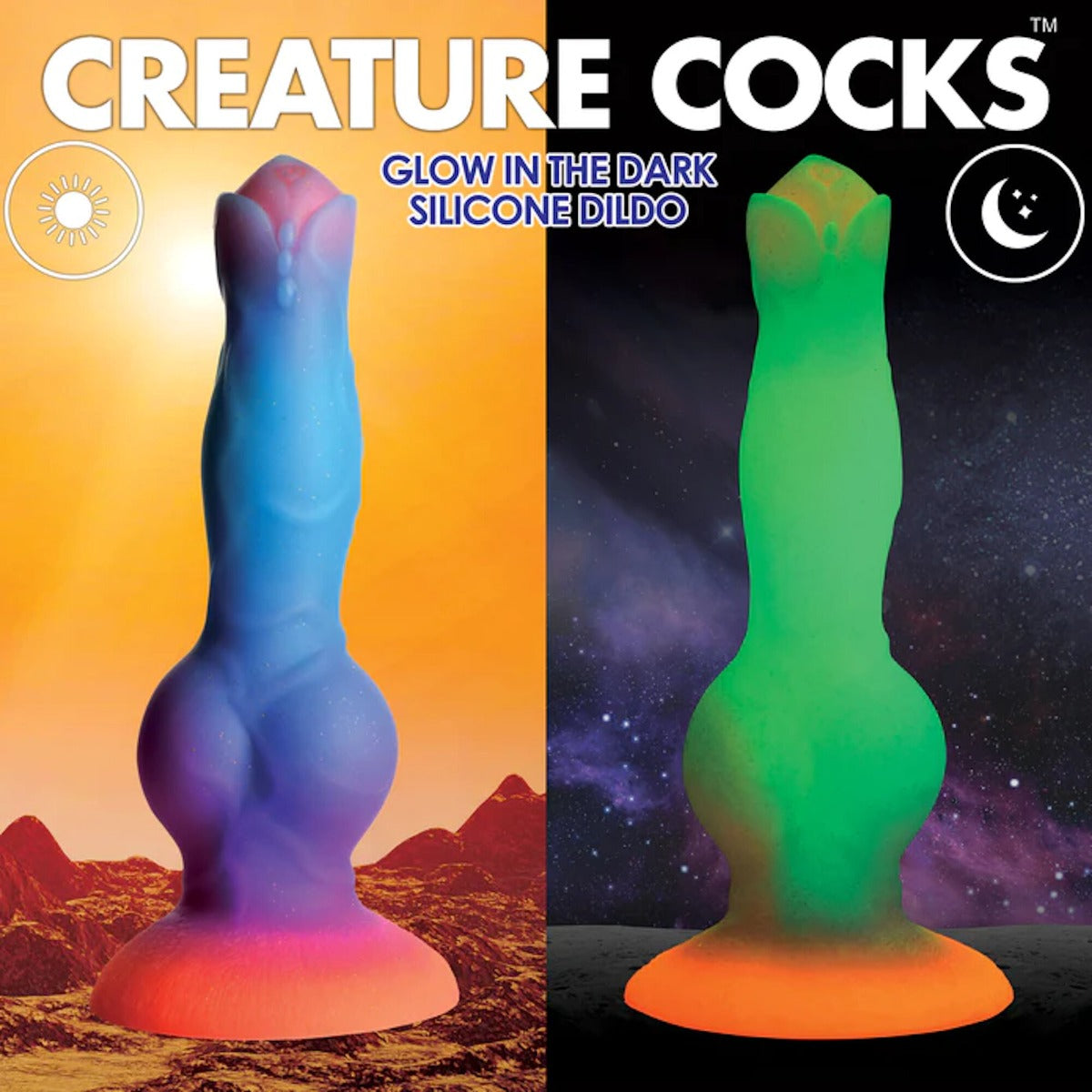 SPACE COCK Glow-In-The-Dark Dildo - CREATURE COCK Creature Cock - Boutique Séduction