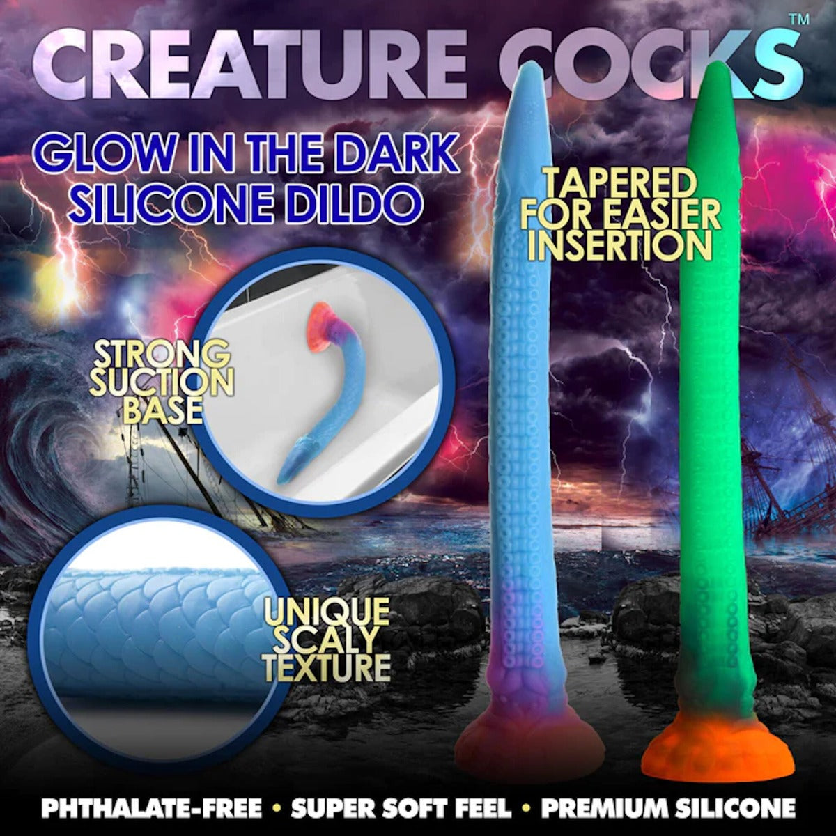 MAKARA Glow-In-The-Dark Dildo - CREATURE COCK Creature Cock - Boutique Séduction