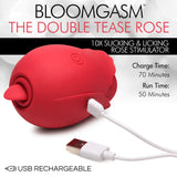 THE DOUBLE TEASE ROSE 10X Sucking & Licking Stimulator - BLOOMGASM Bloomgasm - Boutique Séduction