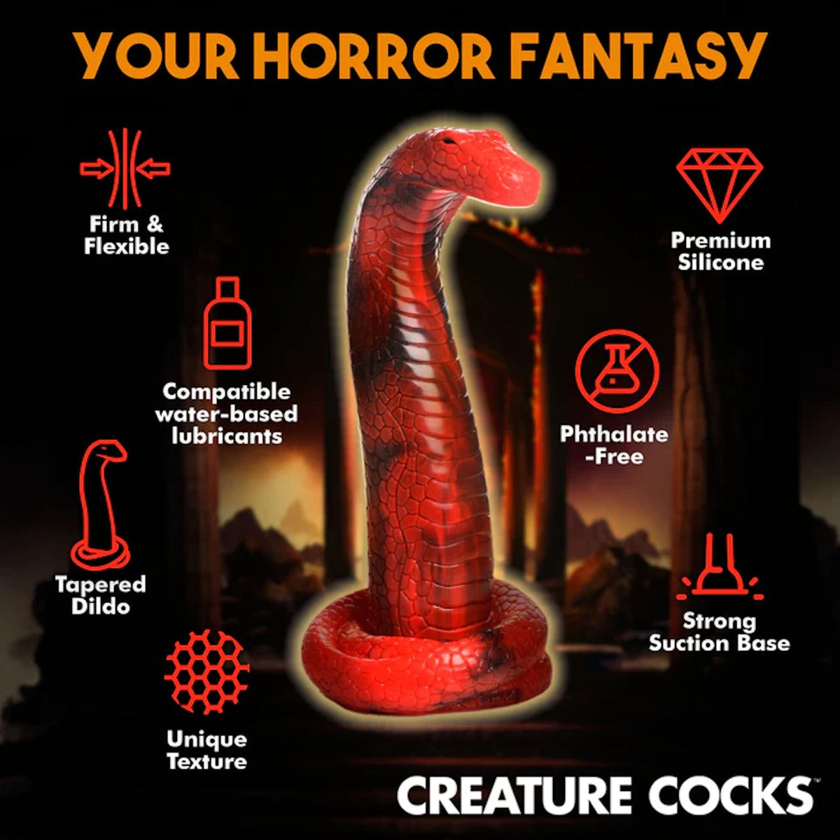 KING COBRA Dildo - CREATURE COCK Creature Cock - Boutique Séduction