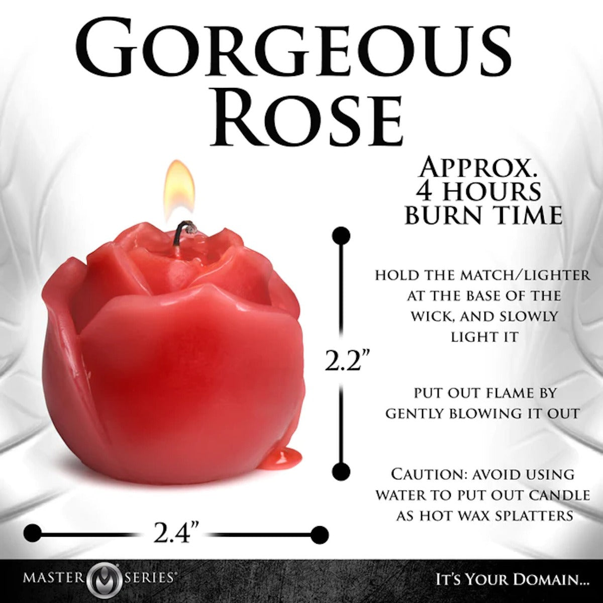 FLAMING ROSE Drip Candle - MASTER SERIES Master Series - Boutique Séduction